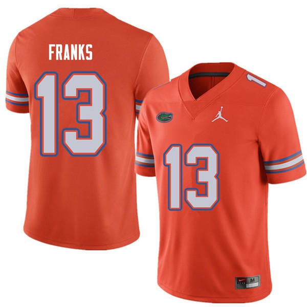 Jordan Brand Men #13 Feleipe Franks Florida Gators College Football Jersey Orange
